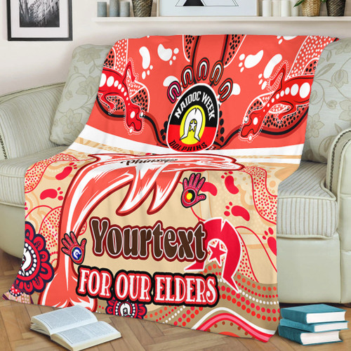 Redcliffe Dolphins Naidoc Week Custom Blanket - For Our Elders Home Jersey Blanket Redcliffe Dolphins Naidoc Week Custom Blanket - For Our Elders Home Jersey Blanket