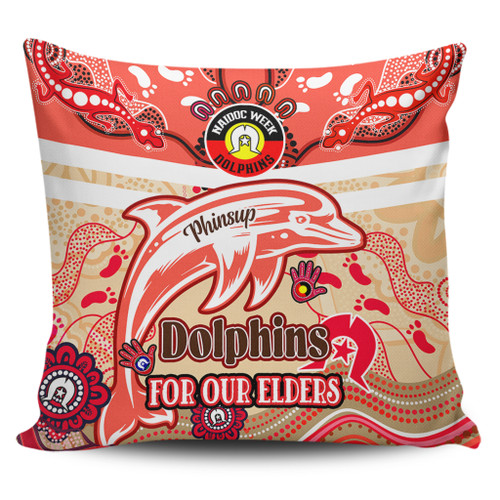 Redcliffe Dolphins Naidoc Week Custom Pillow Covers - For Our Elders Home Jersey Pillow Covers Redcliffe Dolphins Naidoc Week Custom Pillow Covers - For Our Elders Home Jersey Pillow Covers