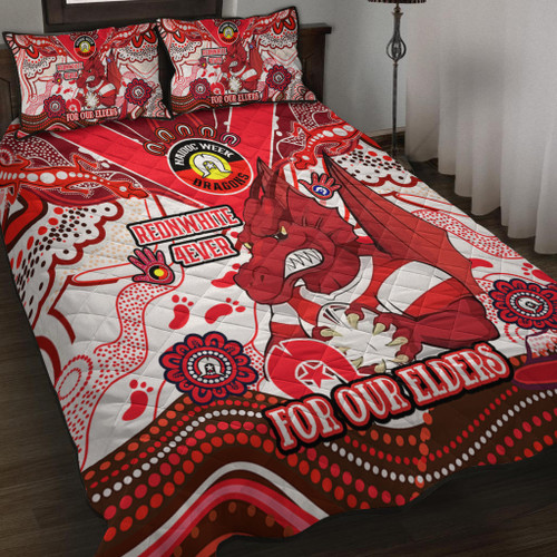 St. George Illawarra Dragons Naidoc Week Custom Quilt Bed Set - For Our Elders Home Jersey Quilt Bed Set St. George Illawarra Dragons Naidoc Week Custom Quilt Bed Set - For Our Elders Home Jersey Quilt Bed Set