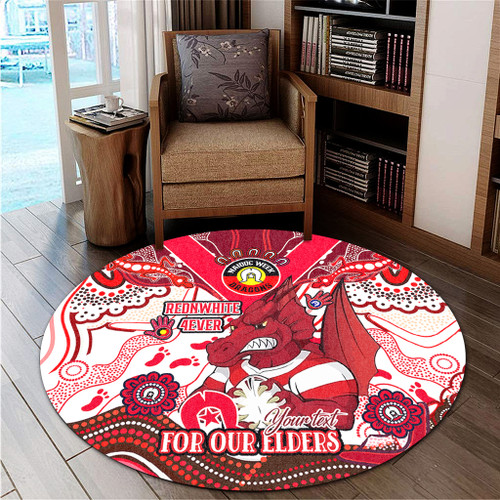 St. George Illawarra Dragons Naidoc Week Custom Round Rug - For Our Elders Home Jersey Round Rug