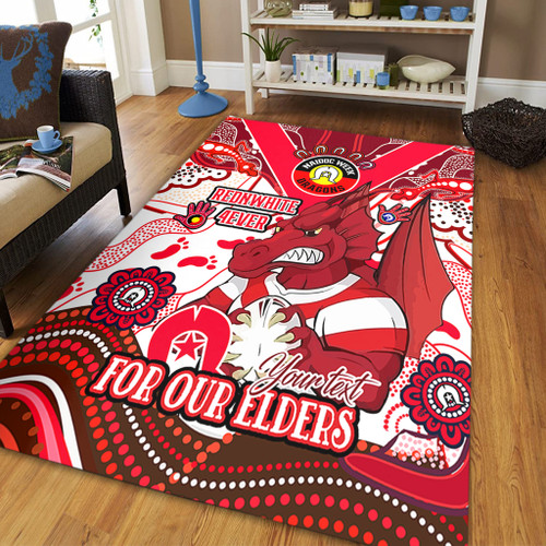 St. George Illawarra Dragons Naidoc Week Custom Area Rug - For Our Elders Home Jersey Area Rug St. George Illawarra Dragons Naidoc Week Custom Area Rug - For Our Elders Home Jersey Area Rug