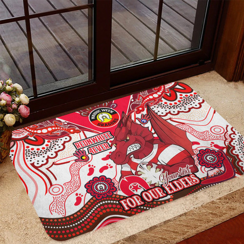 St. George Illawarra Dragons Naidoc Week Custom Door Mat - For Our Elders Home Jersey Door Mat