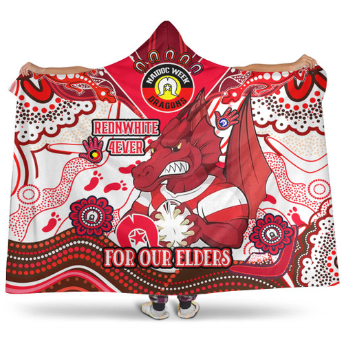 St. George Illawarra Dragons Naidoc Week Custom Hooded Blanket - For Our Elders Home Jersey Hooded Blanket St. George Illawarra Dragons Naidoc Week Custom Hooded Blanket - For Our Elders Home Jersey Hooded Blanket