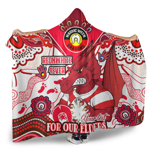 St. George Illawarra Dragons Naidoc Week Custom Hooded Blanket - For Our Elders Home Jersey Hooded Blanket St. George Illawarra Dragons Naidoc Week Custom Hooded Blanket - For Our Elders Home Jersey Hooded Blanket