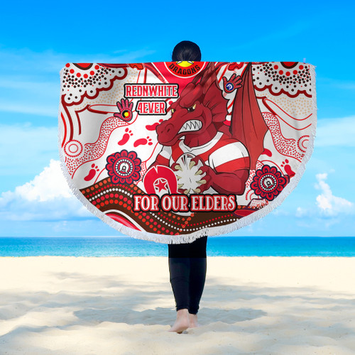 St. George Illawarra Dragons Naidoc Week Custom Beach Blanket - For Our Elders Home Jersey Beach Blanket St. George Illawarra Dragons Naidoc Week Custom Beach Blanket - For Our Elders Home Jersey Beach Blanket