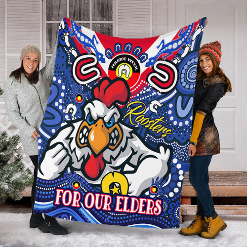 Sydney Roosters Naidoc Week Custom Blanket - For Our Elders Home Jersey Blanket Sydney Roosters Naidoc Week Custom Blanket - For Our Elders Home Jersey Blanket