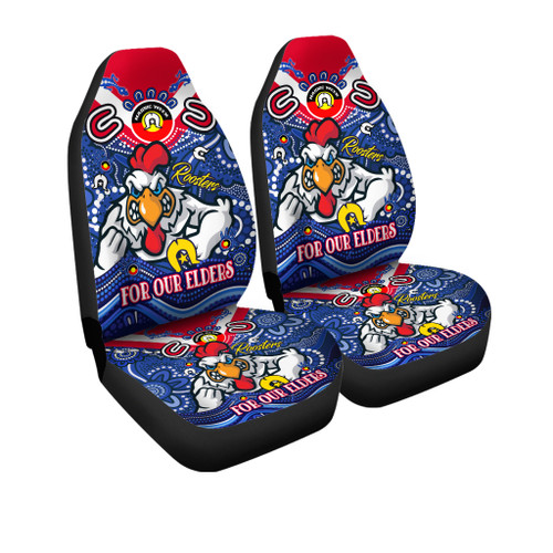 Sydney Roosters Naidoc Week Custom Car Seat Covers - For Our Elders Home Jersey Car Seat Covers Sydney Roosters Naidoc Week Custom Car Seat Covers - For Our Elders Home Jersey Car Seat Covers