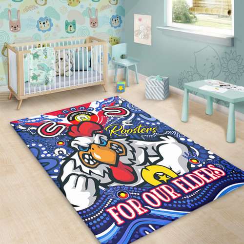 Sydney Roosters Naidoc Week Custom Area Rug - For Our Elders Home Jersey Area Rug Sydney Roosters Naidoc Week Custom Area Rug - For Our Elders Home Jersey Area Rug