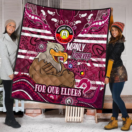 Manly Warringah Sea Eagles Custom Quilt - For Our Elders Home Jersey Quilt Manly Warringah Sea Eagles Custom Quilt - For Our Elders Home Jersey Quilt