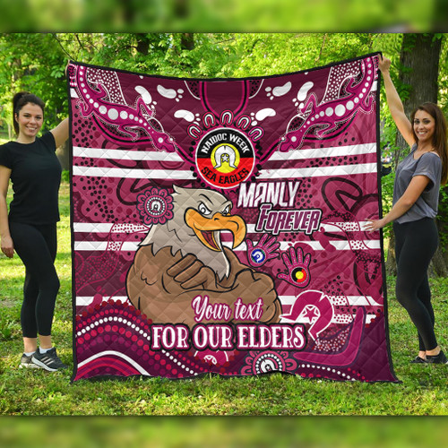 Manly Warringah Sea Eagles Custom Quilt - For Our Elders Home Jersey Quilt Manly Warringah Sea Eagles Custom Quilt - For Our Elders Home Jersey Quilt