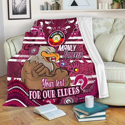 Manly Warringah Sea Eagles Custom Blanket - For Our Elders Home Jersey Blanket Manly Warringah Sea Eagles Custom Blanket - For Our Elders Home Jersey Blanket