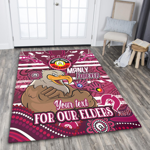 Manly Warringah Sea Eagles Custom Area Rug - For Our Elders Home Jersey Area Rug Manly Warringah Sea Eagles Custom Area Rug - For Our Elders Home Jersey Area Rug