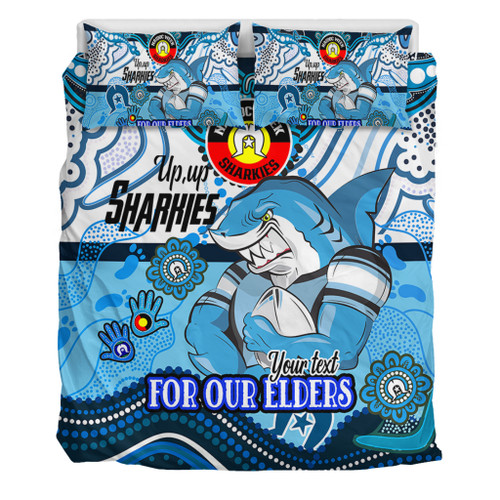 Cronulla-Sutherland Sharks Naidoc Week Custom Bedding Set - For Our Elders Home Jersey Bedding Set Cronulla-Sutherland Sharks Naidoc Week Custom Bedding Set - For Our Elders Home Jersey Bedding Set
