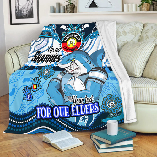 Cronulla-Sutherland Sharks Naidoc Week Custom Blanket - For Our Elders Home Jersey Blanket Cronulla-Sutherland Sharks Naidoc Week Custom Blanket - For Our Elders Home Jersey Blanket