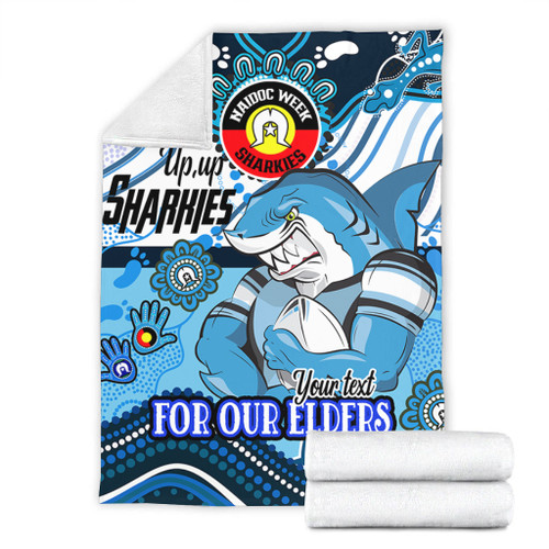 Cronulla-Sutherland Sharks Naidoc Week Custom Blanket - For Our Elders Home Jersey Blanket Cronulla-Sutherland Sharks Naidoc Week Custom Blanket - For Our Elders Home Jersey Blanket