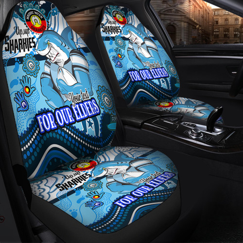 Cronulla-Sutherland Sharks Naidoc Week Custom Car Seat Covers - For Our Elders Home Jersey Car Seat Covers