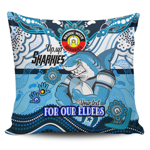 Cronulla-Sutherland Sharks Naidoc Week Custom Pillow Covers - For Our Elders Home Jersey Pillow Covers
