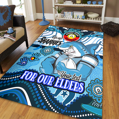 Cronulla-Sutherland Sharks Naidoc Week Custom Area Rug - For Our Elders Home Jersey Area Rug Cronulla-Sutherland Sharks Naidoc Week Custom Area Rug - For Our Elders Home Jersey Area Rug