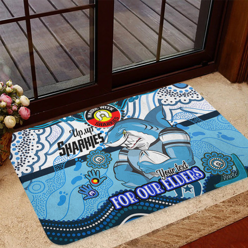 Cronulla-Sutherland Sharks Naidoc Week Custom Door Mat - For Our Elders Home Jersey Door Mat Cronulla-Sutherland Sharks Naidoc Week Custom Door Mat - For Our Elders Home Jersey Door Mat