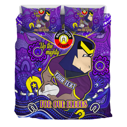 Melbourne Storm Naidoc Week Custom Bedding Set - For Our Elders Home Jersey Bedding Set Melbourne Storm Naidoc Week Custom Bedding Set - For Our Elders Home Jersey Bedding Set