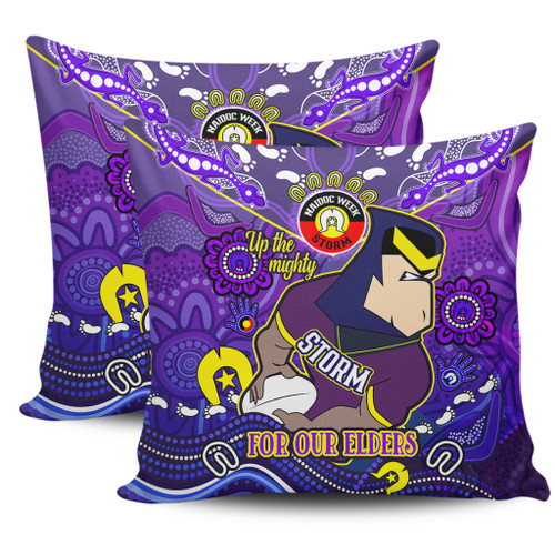 Melbourne Storm Naidoc Week Custom Pillow Covers - For Our Elders Home Jersey Pillow Covers Melbourne Storm Naidoc Week Custom Pillow Covers - For Our Elders Home Jersey Pillow Covers
