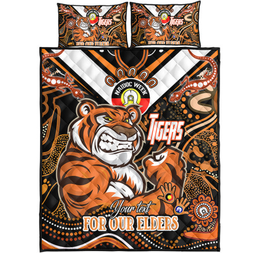 Wests Tigers Naidoc Week Custom Quilt Bed Set - For Our Elders Home Jersey Quilt Bed Set Wests Tigers Naidoc Week Custom Quilt Bed Set - For Our Elders Home Jersey Quilt Bed Set