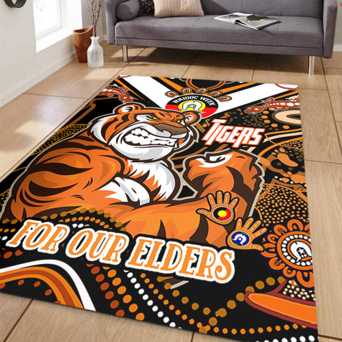 Wests Tigers Naidoc Week Custom Area Rug - For Our Elders Home Jersey Area Rug Wests Tigers Naidoc Week Custom Area Rug - For Our Elders Home Jersey Area Rug