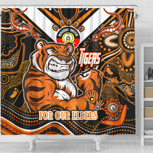 Wests Tigers Naidoc Week Custom Shower Curtain - For Our Elders Home Jersey Shower Curtain Wests Tigers Naidoc Week Custom Shower Curtain - For Our Elders Home Jersey Shower Curtain