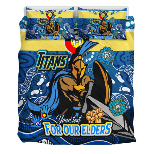 Gold Coast Titans Naidoc Week Custom Bedding Set - For Our Elders Home Jersey Bedding Set Gold Coast Titans Naidoc Week Custom Bedding Set - For Our Elders Home Jersey Bedding Set