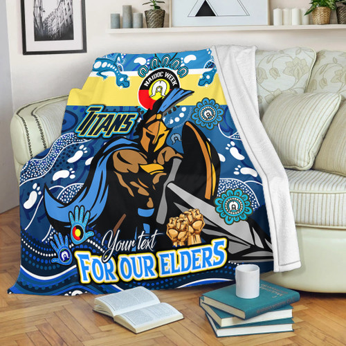 Gold Coast Titans Naidoc Week Custom Blanket - For Our Elders Home Jersey Blanket Gold Coast Titans Naidoc Week Custom Blanket - For Our Elders Home Jersey Blanket