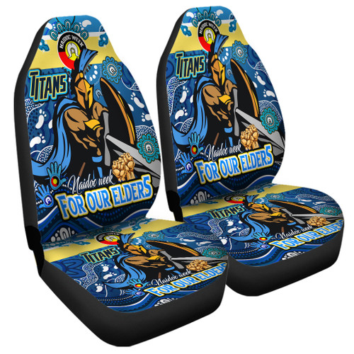 Gold Coast Titans Naidoc Week Custom Car Seat Covers - For Our Elders Home Jersey Car Seat Covers Gold Coast Titans Naidoc Week Custom Car Seat Covers - For Our Elders Home Jersey Car Seat Covers