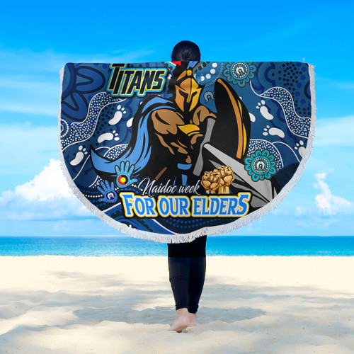 Gold Coast Titans Naidoc Week Custom Beach Blanket - For Our Elders Home Jersey Beach Blanket Gold Coast Titans Naidoc Week Custom Beach Blanket - For Our Elders Home Jersey Beach Blanket