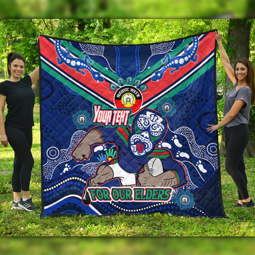 New Zealand Warriors Naidoc Week Custom Quilt - For Our Elders Home Jersey Quilt New Zealand Warriors Naidoc Week Custom Quilt - For Our Elders Home Jersey Quilt