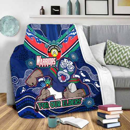 New Zealand Warriors Naidoc Week Custom Blanket - For Our Elders Home Jersey Blanket New Zealand Warriors Naidoc Week Custom Blanket - For Our Elders Home Jersey Blanket