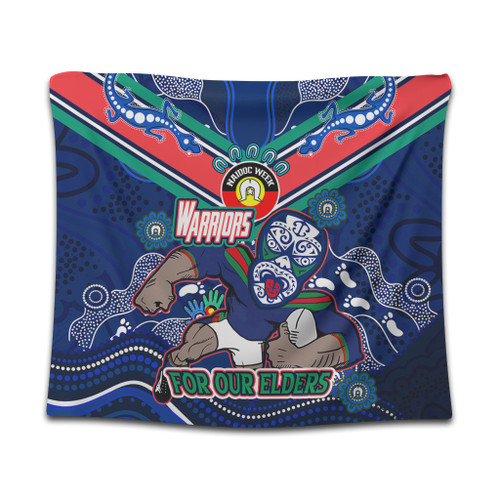 New Zealand Warriors Naidoc Week Custom Tapestry - For Our Elders Home Jersey Tapestry New Zealand Warriors Naidoc Week Custom Tapestry - For Our Elders Home Jersey Tapestry