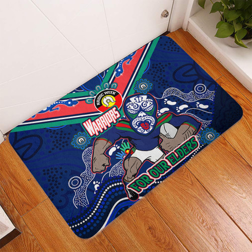 New Zealand Warriors Naidoc Week Custom Door Mat - For Our Elders Home Jersey Door Mat New Zealand Warriors Naidoc Week Custom Door Mat - For Our Elders Home Jersey Door Mat