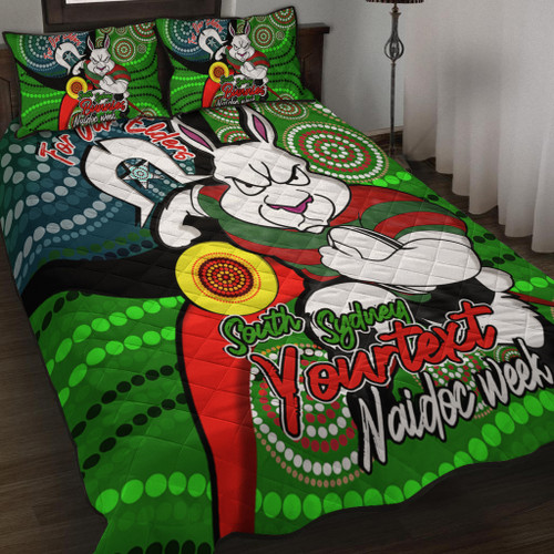 South Sydney Rabbitohs Custom Quilt Bed Set - Rabbitohs Bunnies Naidoc Week For Our Elders With Dot Bunnies Sport Style Quilt Bed Set South Sydney Rabbitohs Custom Quilt Bed Set - Rabbitohs Bunnies Naidoc Week For Our Elders With Dot Bunnies Sport Style Quilt Bed Set