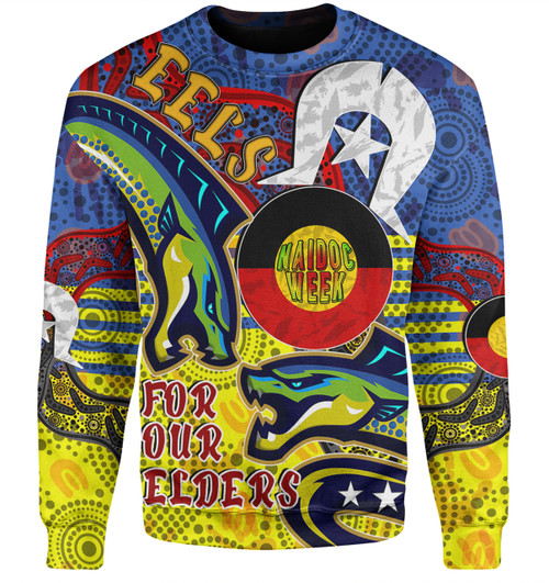 Parramatta Eels Naidoc Week Custom Sweatshirt - Parramatta Eels Naidoc Week For Our Elders With Dot Art Sweatshirt