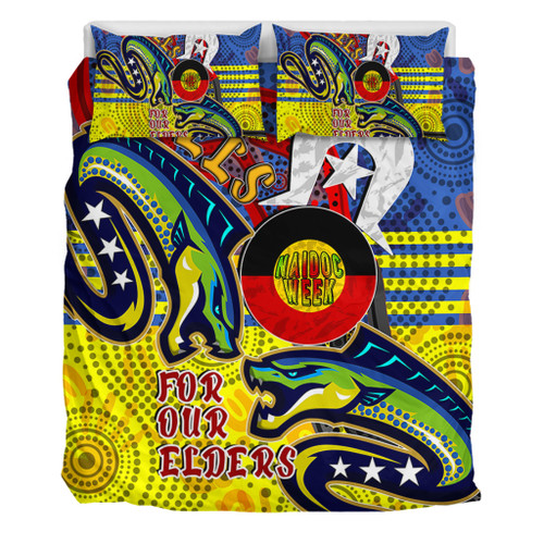 Parramatta Eels Naidoc Week Custom Bedding Set - Parramatta Eels Naidoc Week For Our Elders With Dot Art Bedding Set Parramatta Eels Naidoc Week Custom Bedding Set - Parramatta Eels Naidoc Week For Our Elders With Dot Art Bedding Set