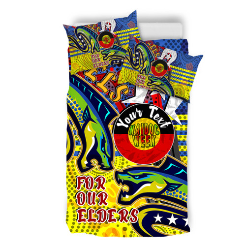 Parramatta Eels Naidoc Week Custom Bedding Set - Parramatta Eels Naidoc Week For Our Elders With Dot Art Bedding Set Parramatta Eels Naidoc Week Custom Bedding Set - Parramatta Eels Naidoc Week For Our Elders With Dot Art Bedding Set