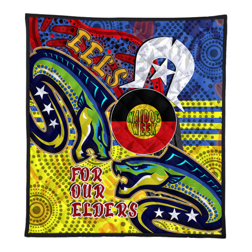 Parramatta Eels Naidoc Week Custom Quilt - Parramatta Eels Naidoc Week For Our Elders With Dot Art Quilt