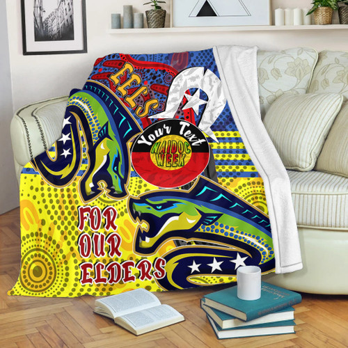 Parramatta Eels Naidoc Week Custom Blanket - Parramatta Eels Naidoc Week For Our Elders With Dot Art Blanket Parramatta Eels Naidoc Week Custom Blanket - Parramatta Eels Naidoc Week For Our Elders With Dot Art Blanket