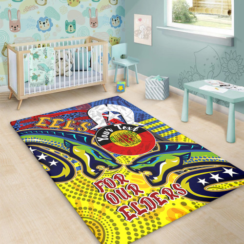 Parramatta Eels Naidoc Week Custom Area Rug - Parramatta Eels Naidoc Week For Our Elders With Dot Art Area Rug