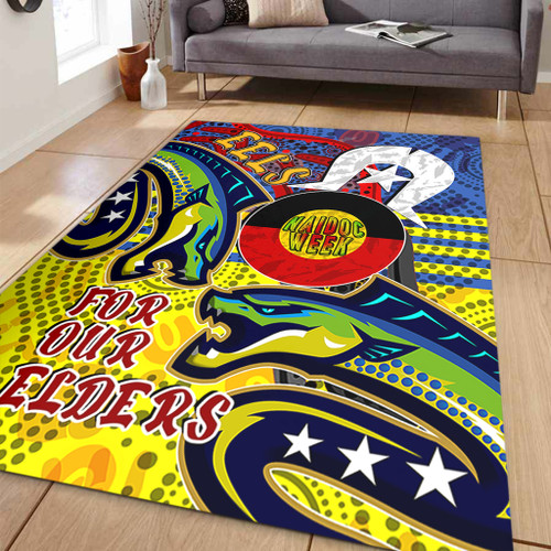 Parramatta Eels Naidoc Week Custom Area Rug - Parramatta Eels Naidoc Week For Our Elders With Dot Art Area Rug