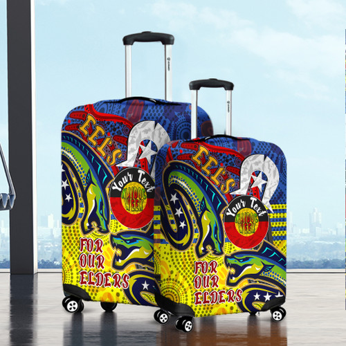 Parramatta Eels Naidoc Week Custom Luggage Cover - Parramatta Eels Naidoc Week For Our Elders With Dot Art Luggage Cover