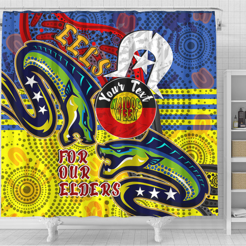 Parramatta Eels Naidoc Week Custom Shower Curtain - Parramatta Eels Naidoc Week For Our Elders With Dot Art Shower Curtain Parramatta Eels Naidoc Week Custom Shower Curtain - Parramatta Eels Naidoc Week For Our Elders With Dot Art Shower Curtain