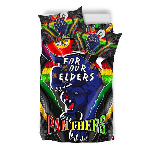 Penrith Panthers Naidoc Week Custom Bedding Set - Penrith Panthers Naidoc Week For Our Elders Australian Indigenous Dot Art Bedding Set Penrith Panthers Naidoc Week Custom Bedding Set - Penrith Panthers Naidoc Week For Our Elders Australian Indigenous Dot Art Bedding Set