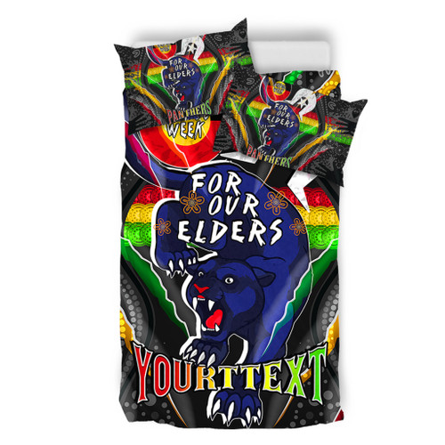 Penrith Panthers Naidoc Week Custom Bedding Set - Penrith Panthers Naidoc Week For Our Elders Australian Indigenous Dot Art Bedding Set Penrith Panthers Naidoc Week Custom Bedding Set - Penrith Panthers Naidoc Week For Our Elders Australian Indigenous Dot Art Bedding Set