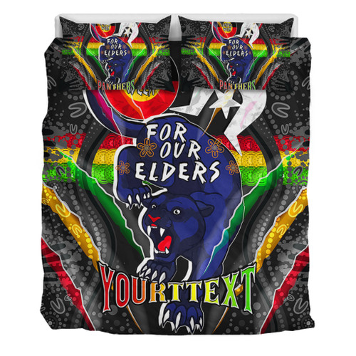 Penrith Panthers Naidoc Week Custom Bedding Set - Penrith Panthers Naidoc Week For Our Elders Australian Indigenous Dot Art Bedding Set Penrith Panthers Naidoc Week Custom Bedding Set - Penrith Panthers Naidoc Week For Our Elders Australian Indigenous Dot Art Bedding Set