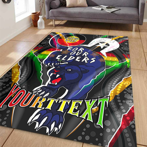 Penrith Panthers Naidoc Week Custom Area Rug - Penrith Panthers Naidoc Week For Our Elders Australian Indigenous Dot Art Area Rug Penrith Panthers Naidoc Week Custom Area Rug - Penrith Panthers Naidoc Week For Our Elders Australian Indigenous Dot Art Area Rug